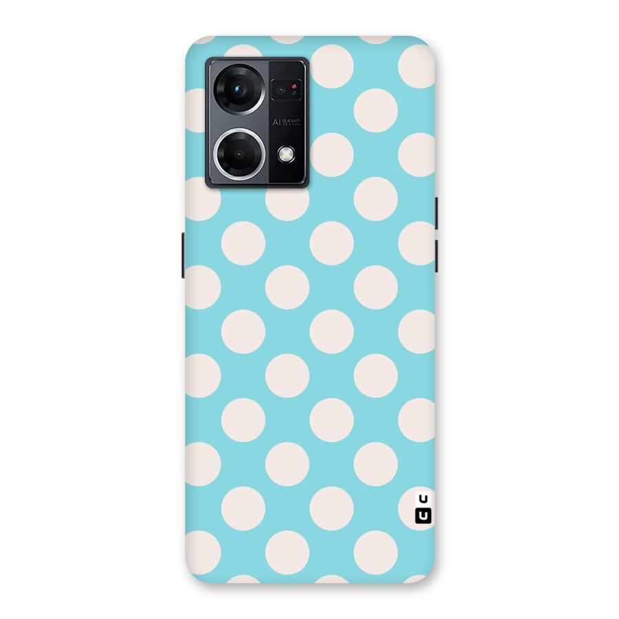 Pastel White Polka Dots Glass Back Case for Oppo F21 Pro 5G
