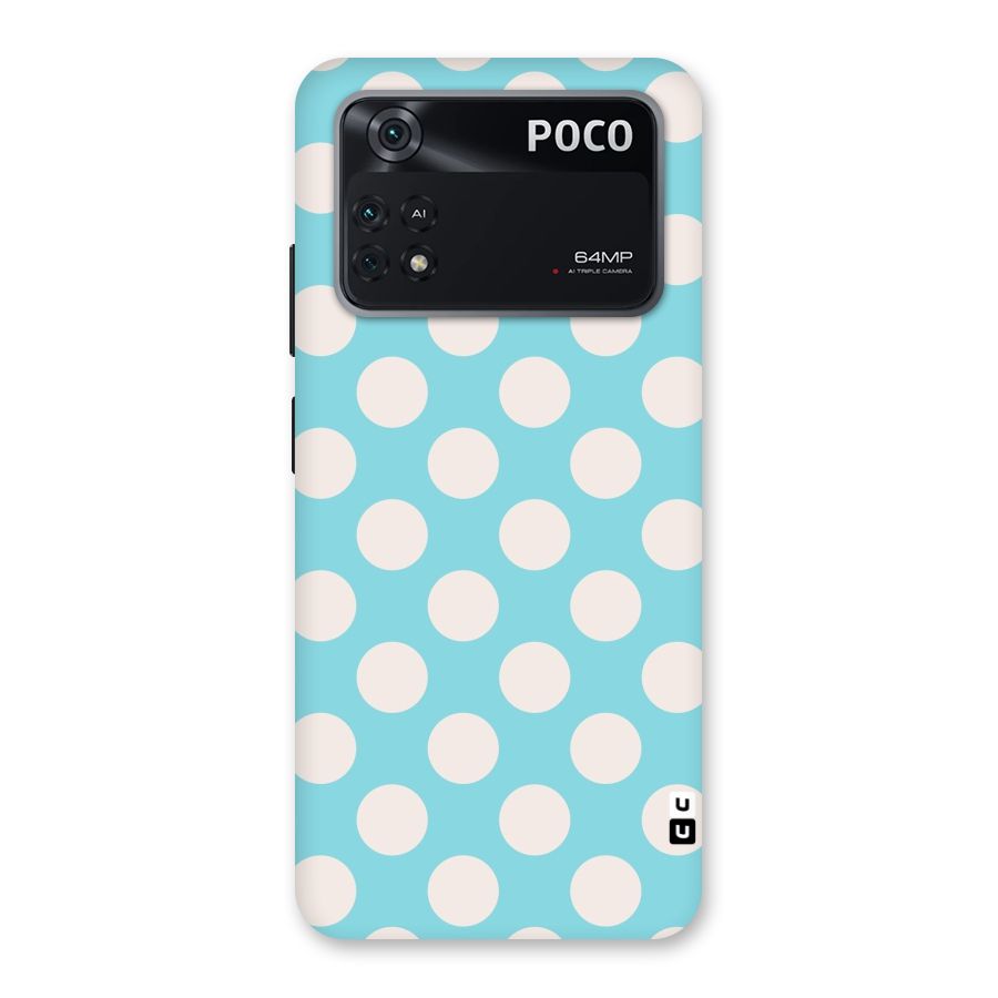 Pastel White Polka Dots Back Case for Poco M4 Pro 4G