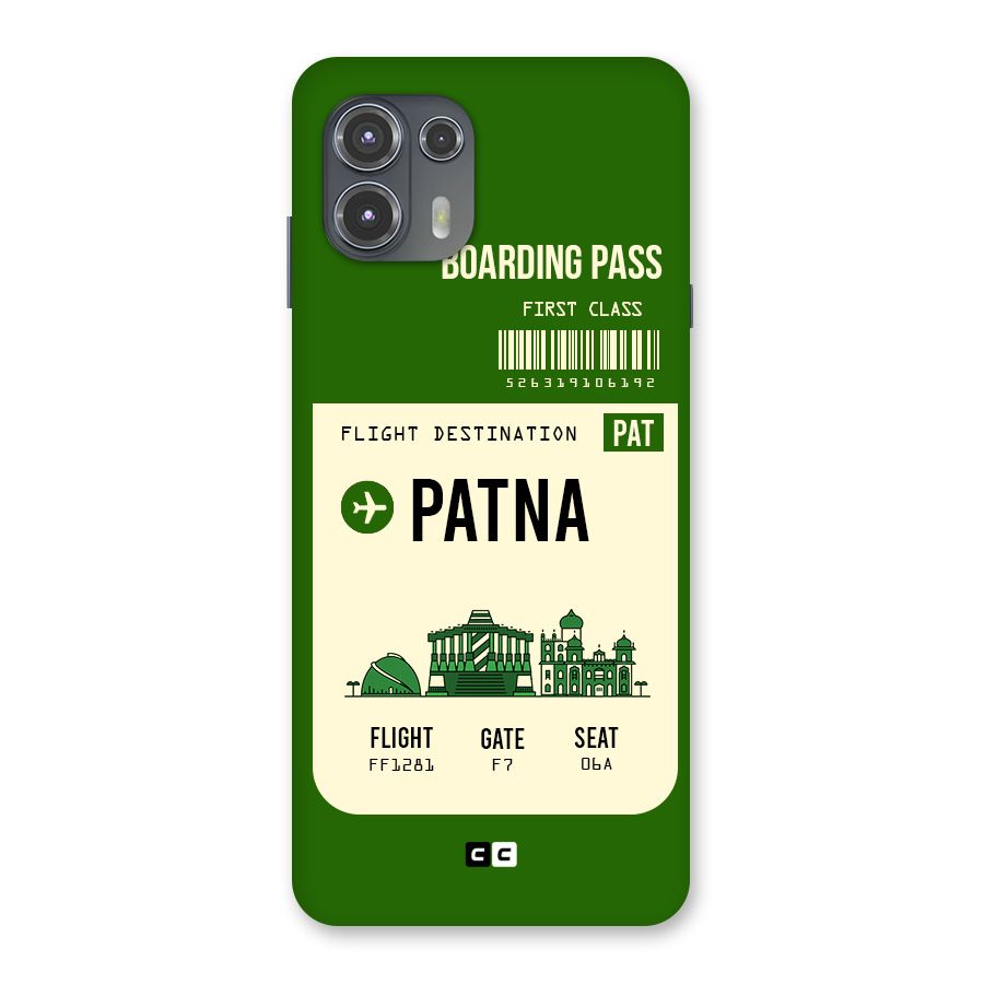 Patna Boarding Pass Back Case for Motorola Edge 20 Fusion