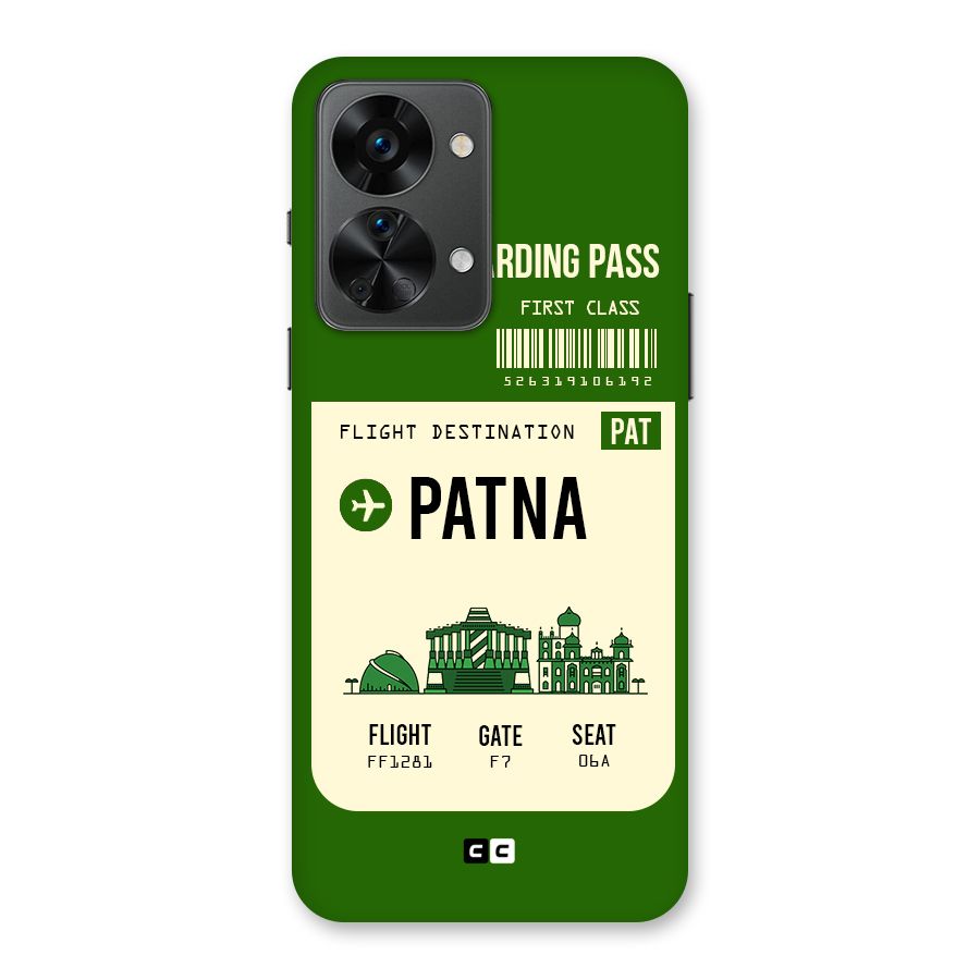 Patna Boarding Pass Back Case for OnePlus Nord 2T
