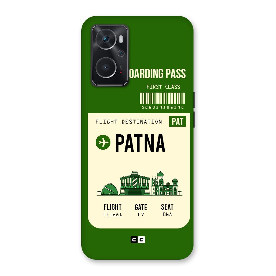 Patna Boarding Pass Back Case for Oppo K10 4G