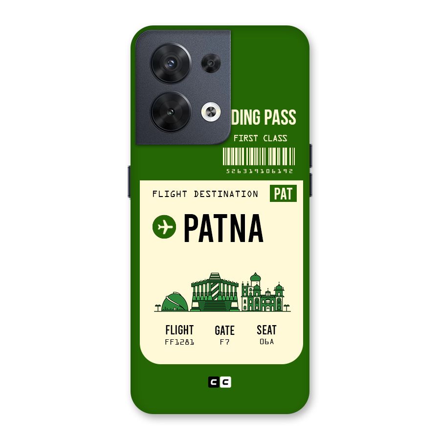 Patna Boarding Pass Back Case for Oppo Reno8 5G