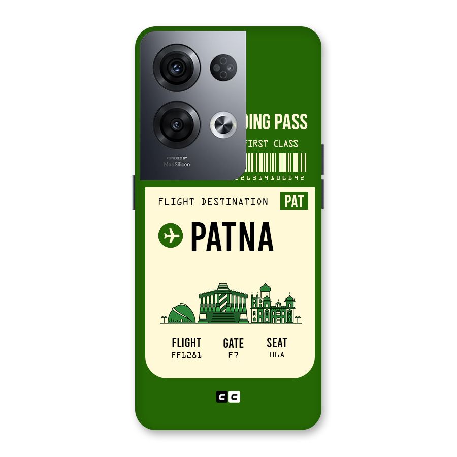 Patna Boarding Pass Back Case for Oppo Reno8 Pro 5G