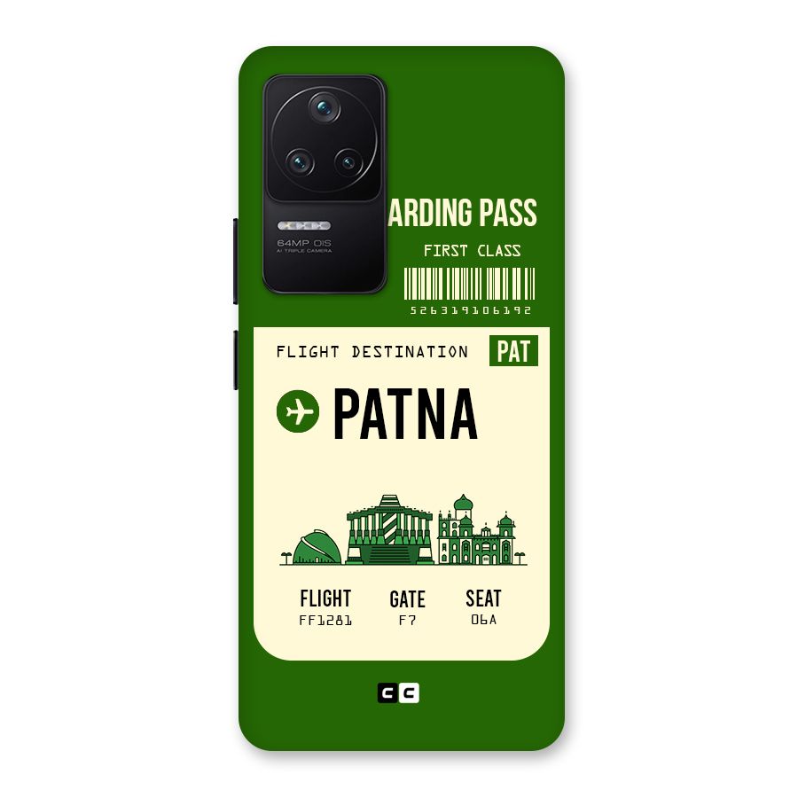 Patna Boarding Pass Back Case for Poco F4 5G