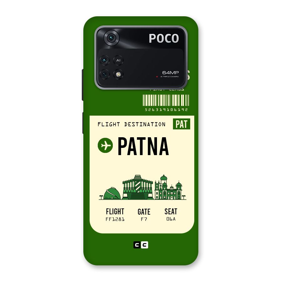 Patna Boarding Pass Back Case for Poco M4 Pro 4G