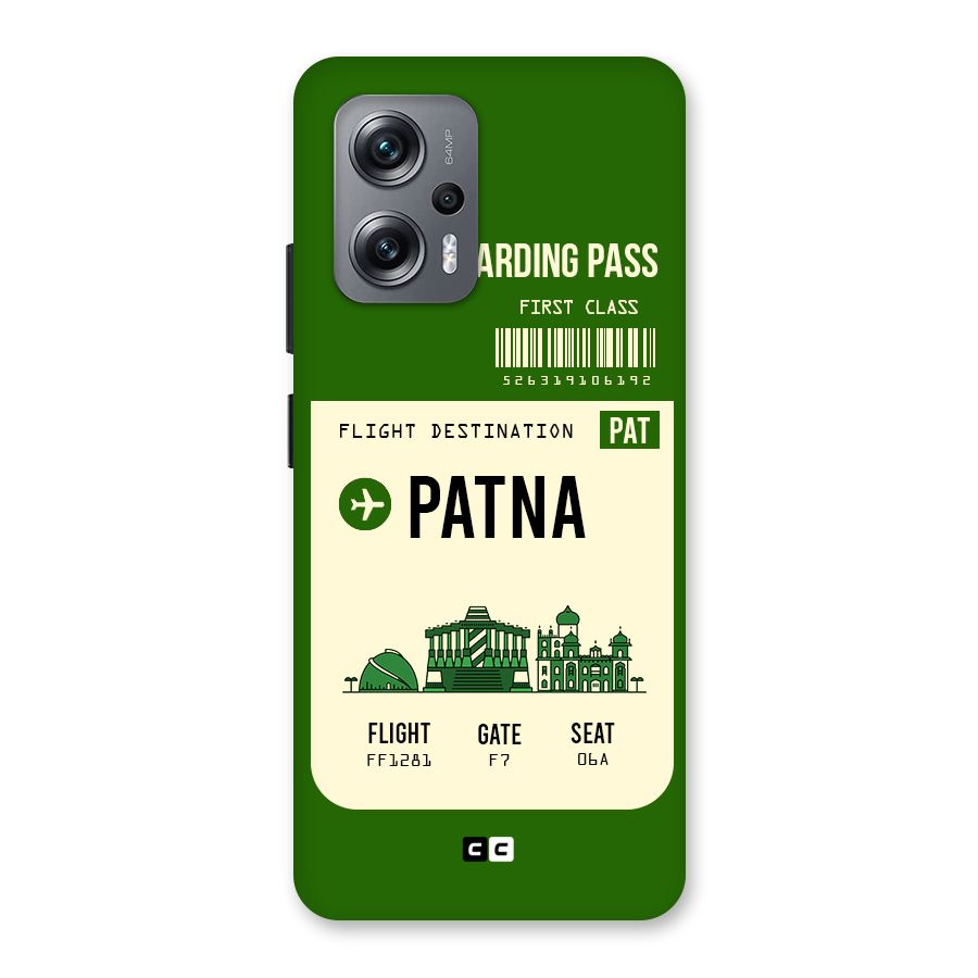 Patna Boarding Pass Back Case for Redmi K50i