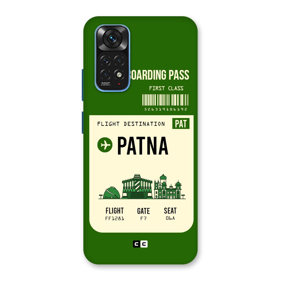 Patna Boarding Pass Back Case for Redmi Note 11S