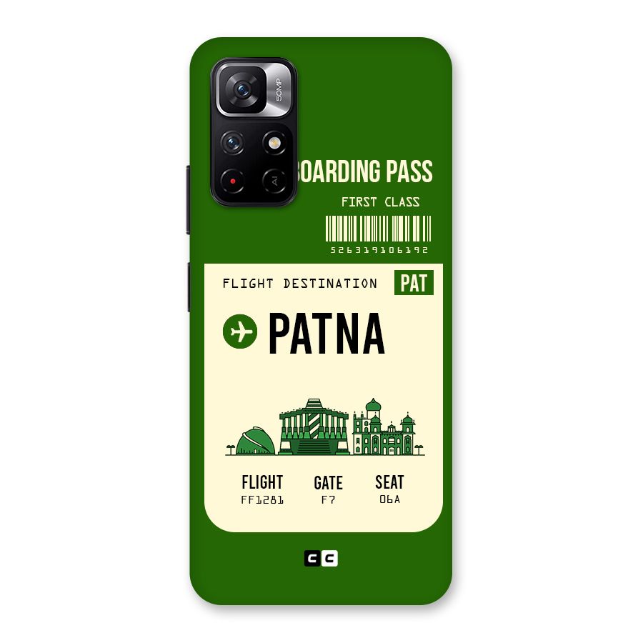 Patna Boarding Pass Back Case for Redmi Note 11T 5G