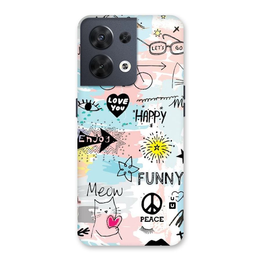 Peace And Funny Back Case for Oppo Reno8 5G