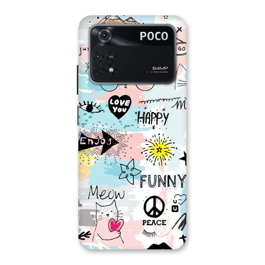 Peace And Funny Back Case for Poco M4 Pro 4G