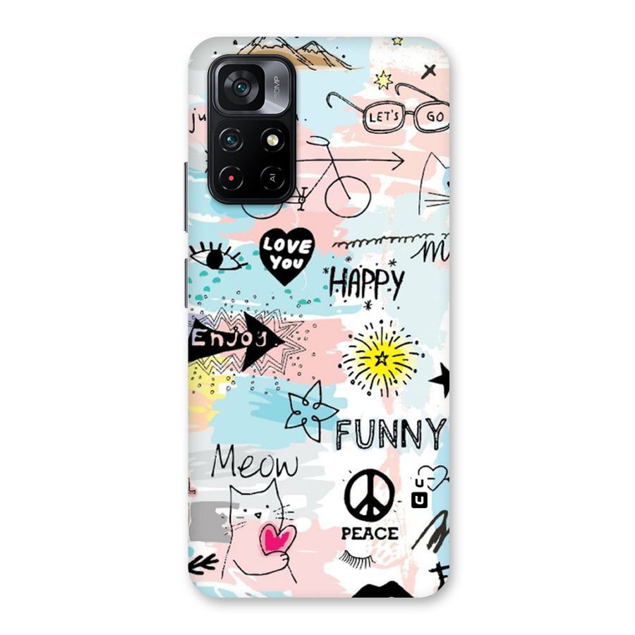 Peace And Funny Back Case for Poco M4 Pro 5G