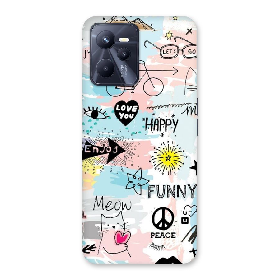 Peace And Funny Back Case for Realme C35