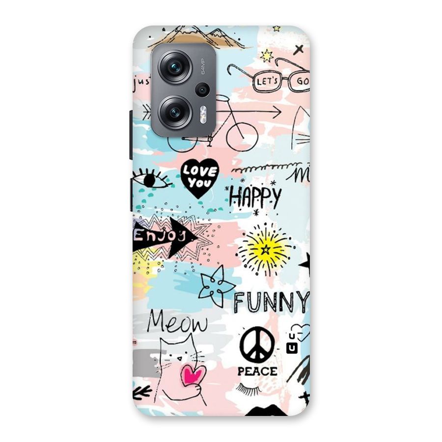 Peace And Funny Back Case for Redmi K50i