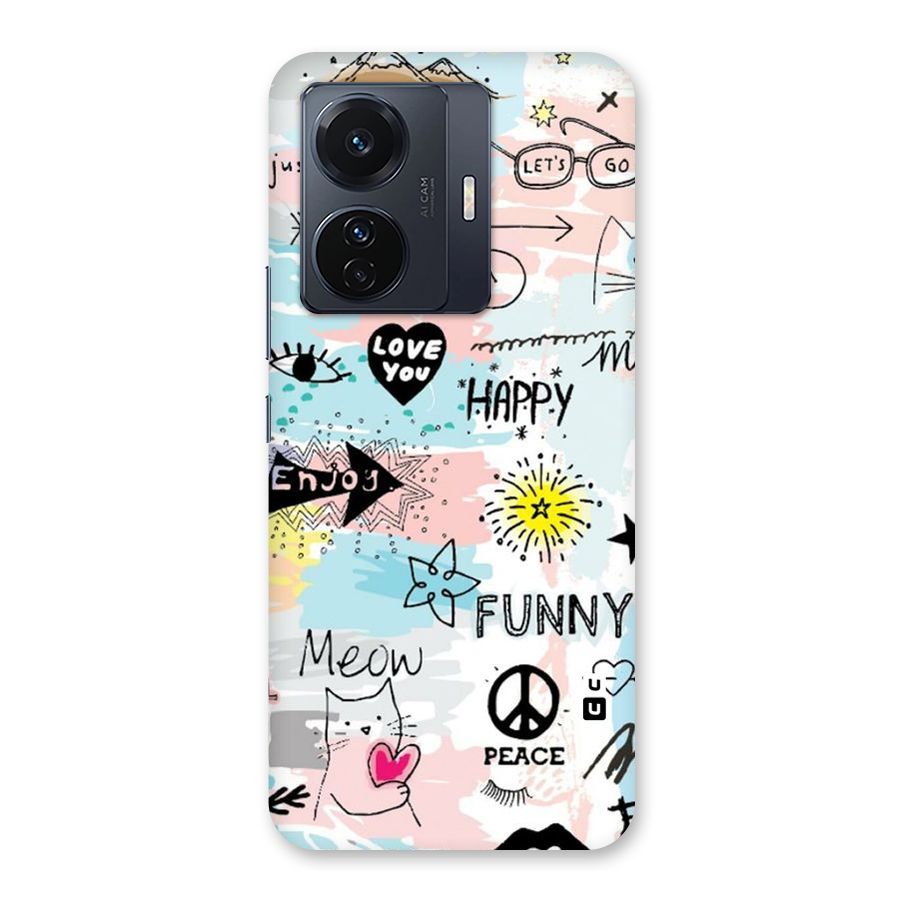 Peace And Funny Back Case for Vivo T1 Pro