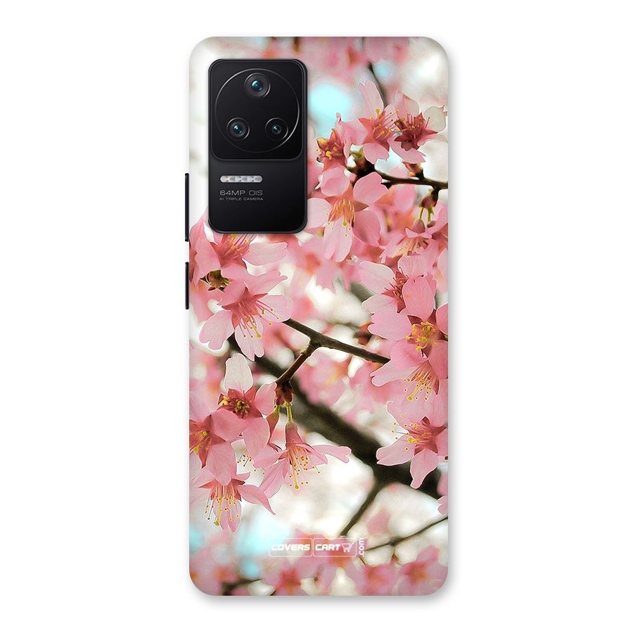 Peach Floral Back Case for Poco F4 5G