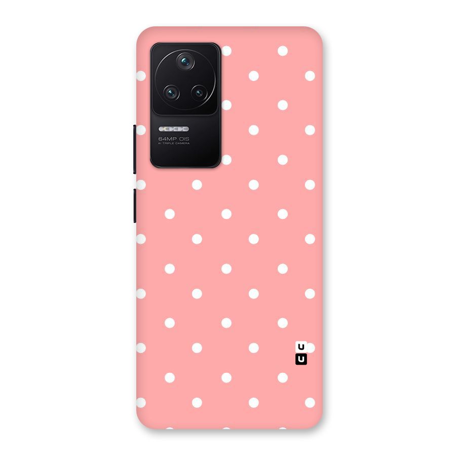 Peach Polka Pattern Back Case for Poco F4 5G