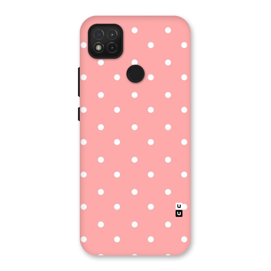 Peach Polka Pattern Back Case for Redmi 9 Activ