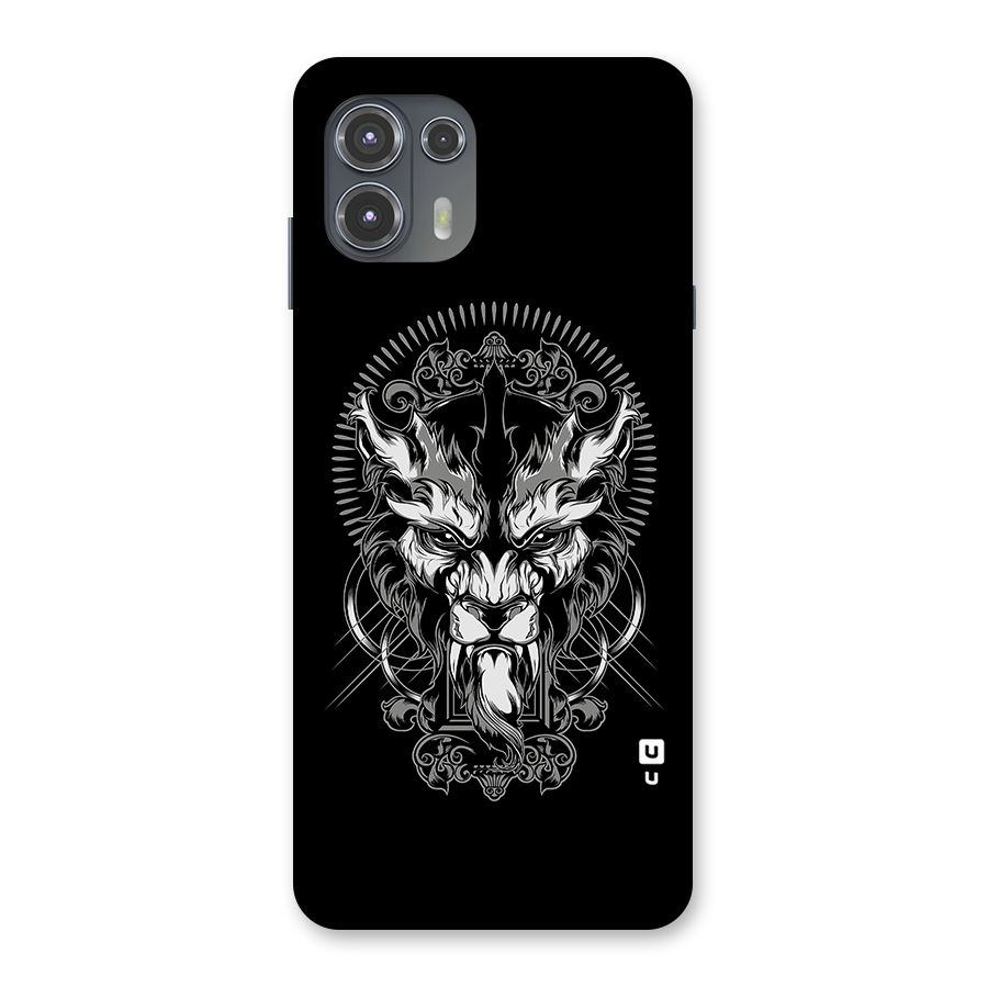 Pencil Art Lion Illustration Back Case for Motorola Edge 20 Fusion