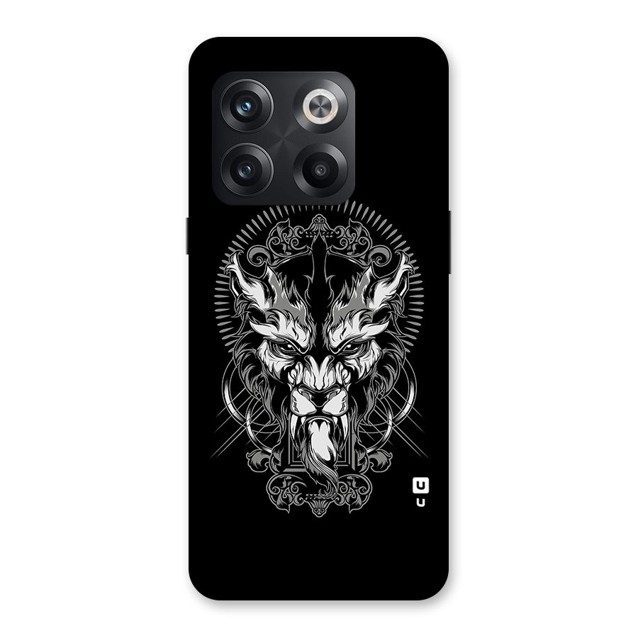 Pencil Art Lion Illustration Back Case for OnePlus 10T