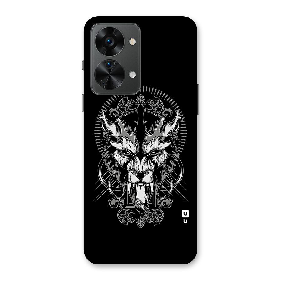 Pencil Art Lion Illustration Back Case for OnePlus Nord 2T