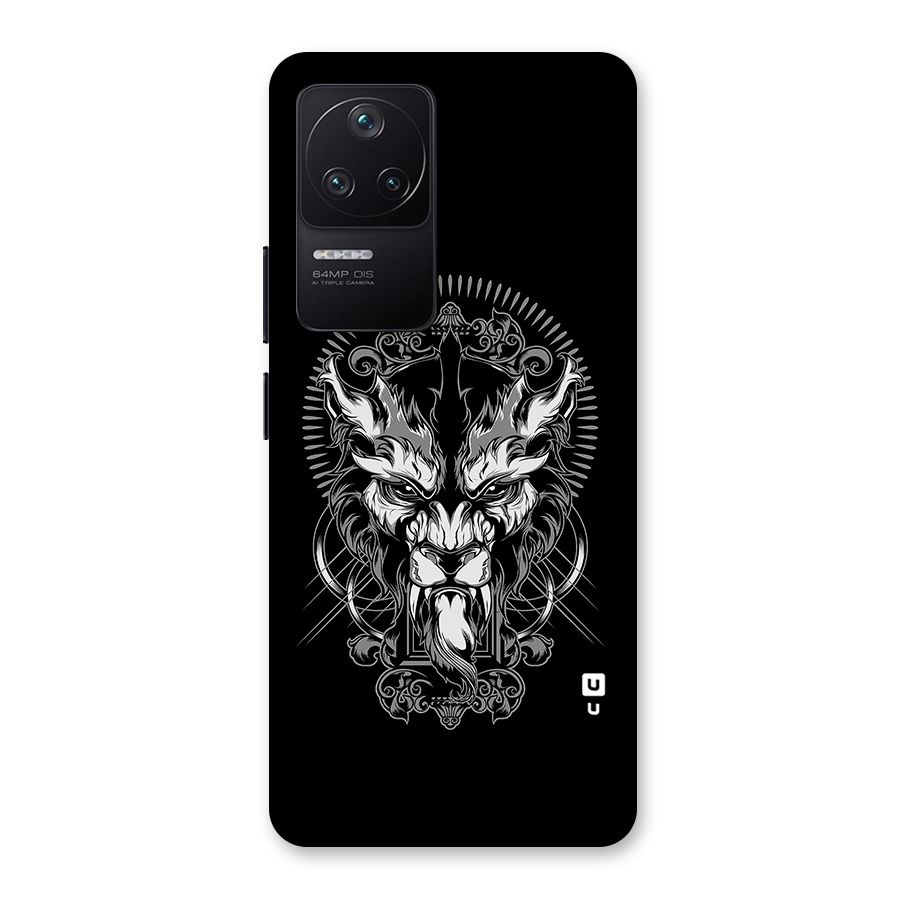 Pencil Art Lion Illustration Back Case for Poco F4 5G