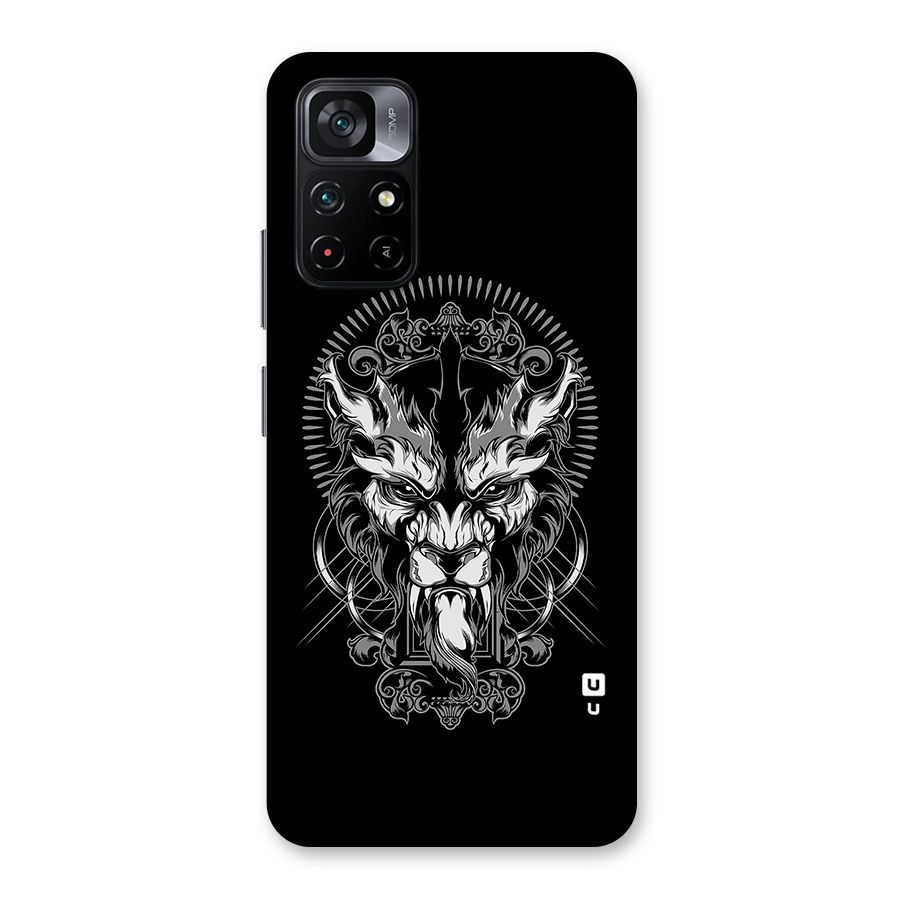Pencil Art Lion Illustration Back Case for Poco M4 Pro 5G