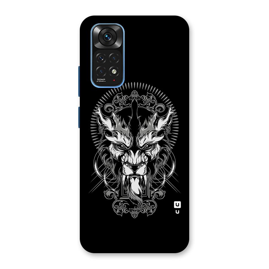Pencil Art Lion Illustration Back Case for Redmi Note 11S