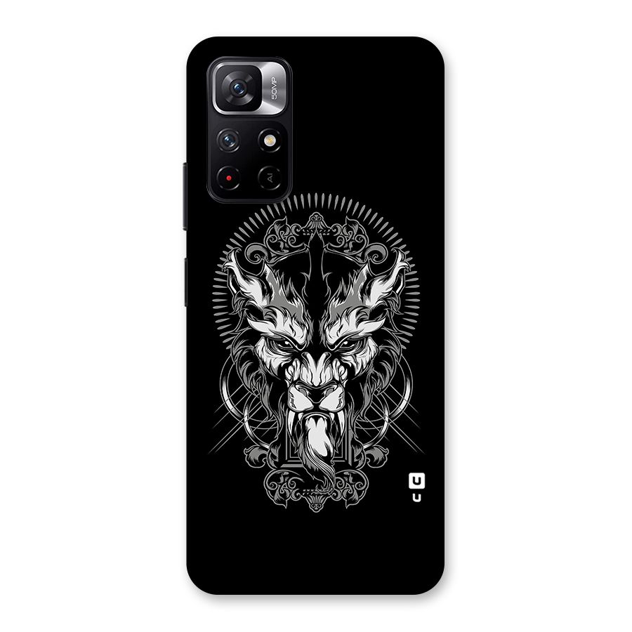 Pencil Art Lion Illustration Back Case for Redmi Note 11T 5G