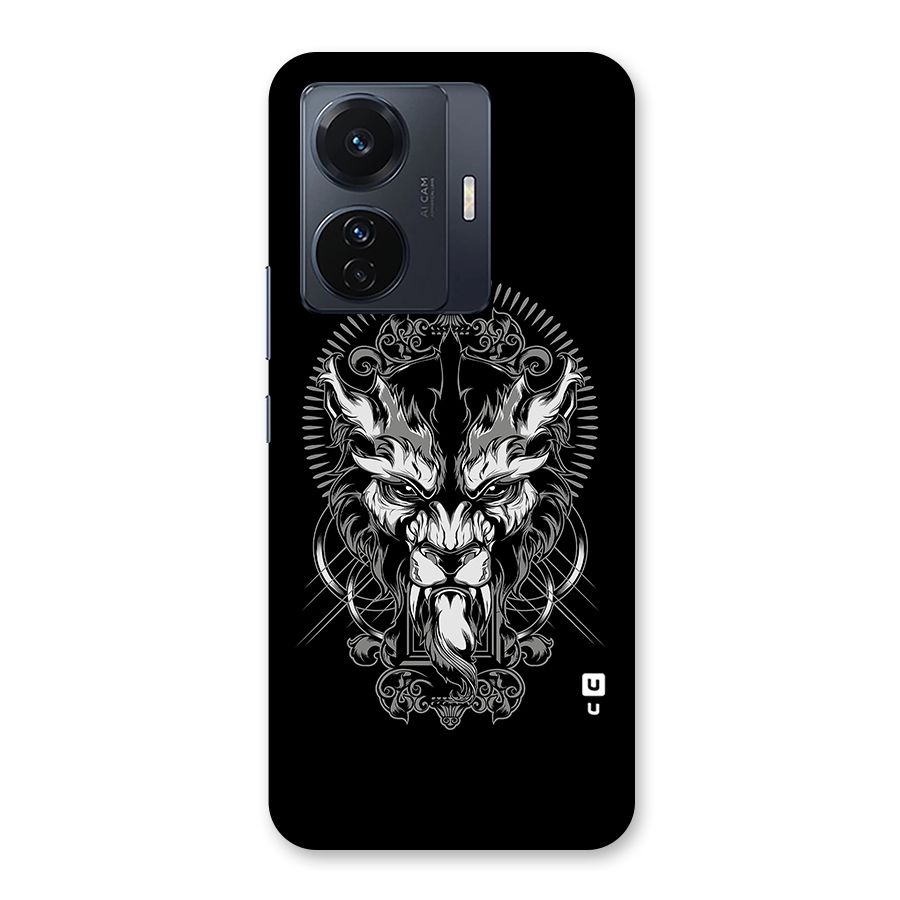 Pencil Art Lion Illustration Back Case for Vivo T1 Pro