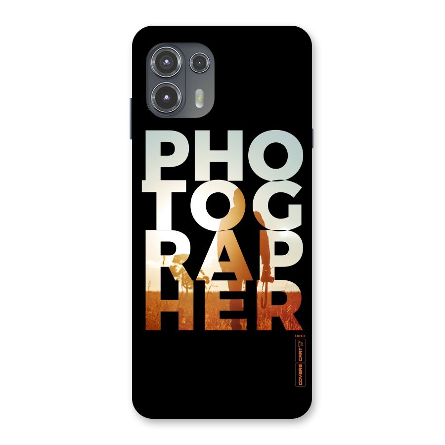 Photographer Typography Back Case for Motorola Edge 20 Fusion