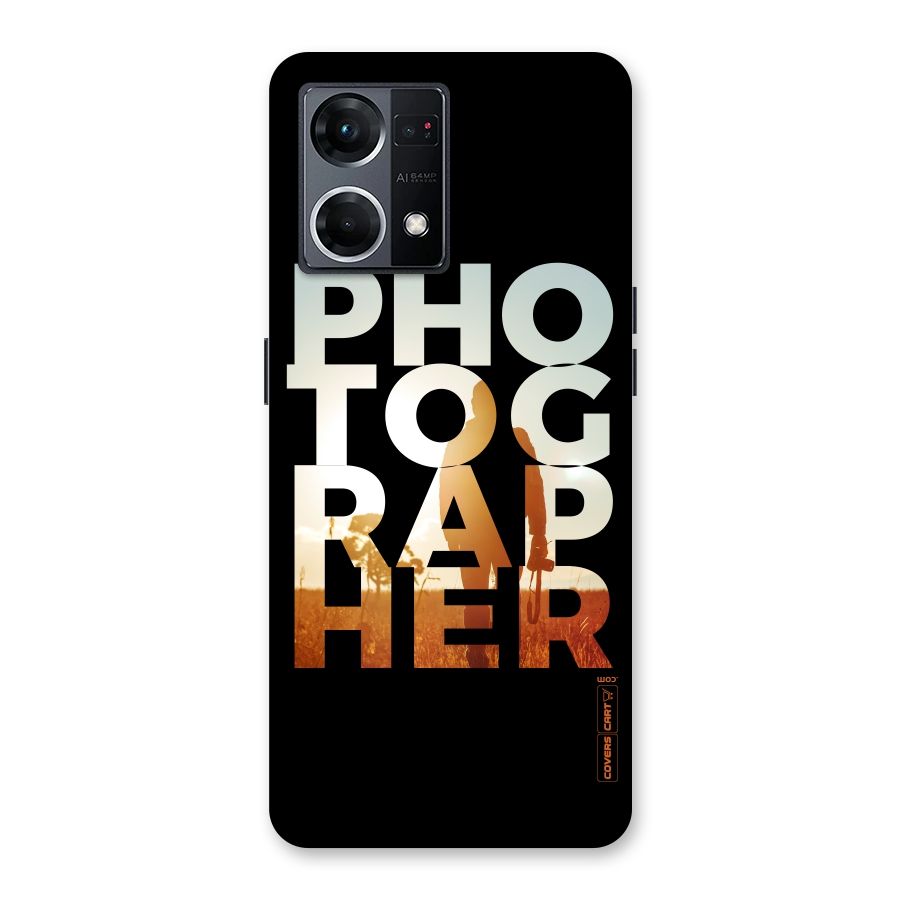 Photographer Typography Glass Back Case for Oppo F21 Pro 5G
