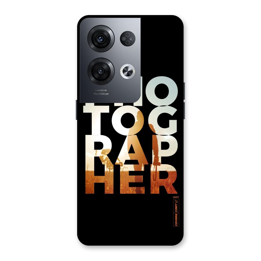 Photographer Typography Back Case for Oppo Reno8 Pro 5G