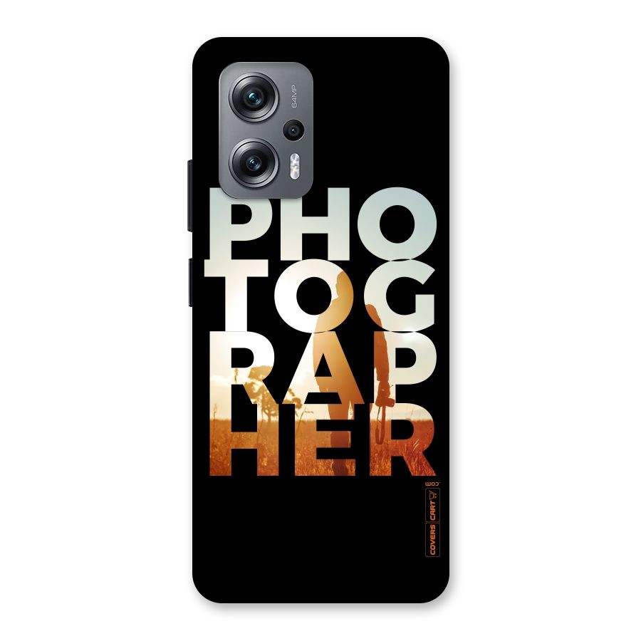 Photographer Typography Back Case for Redmi K50i