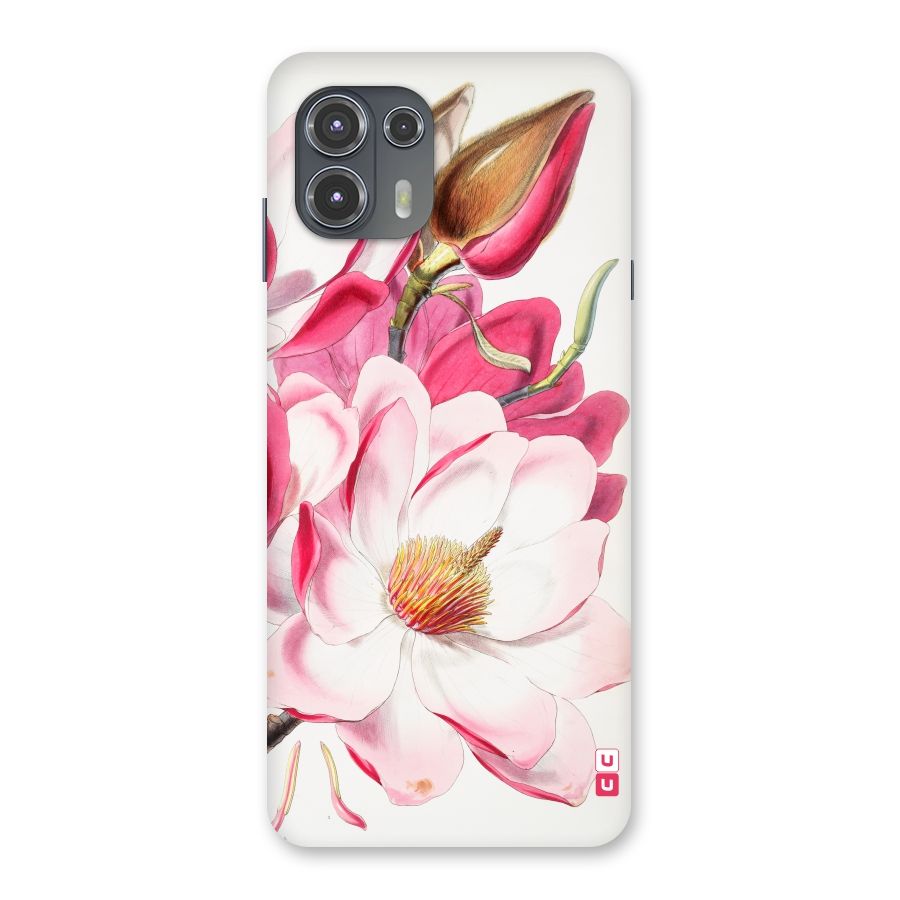 Pink Beautiful Flower Back Case for Motorola Edge 20 Fusion