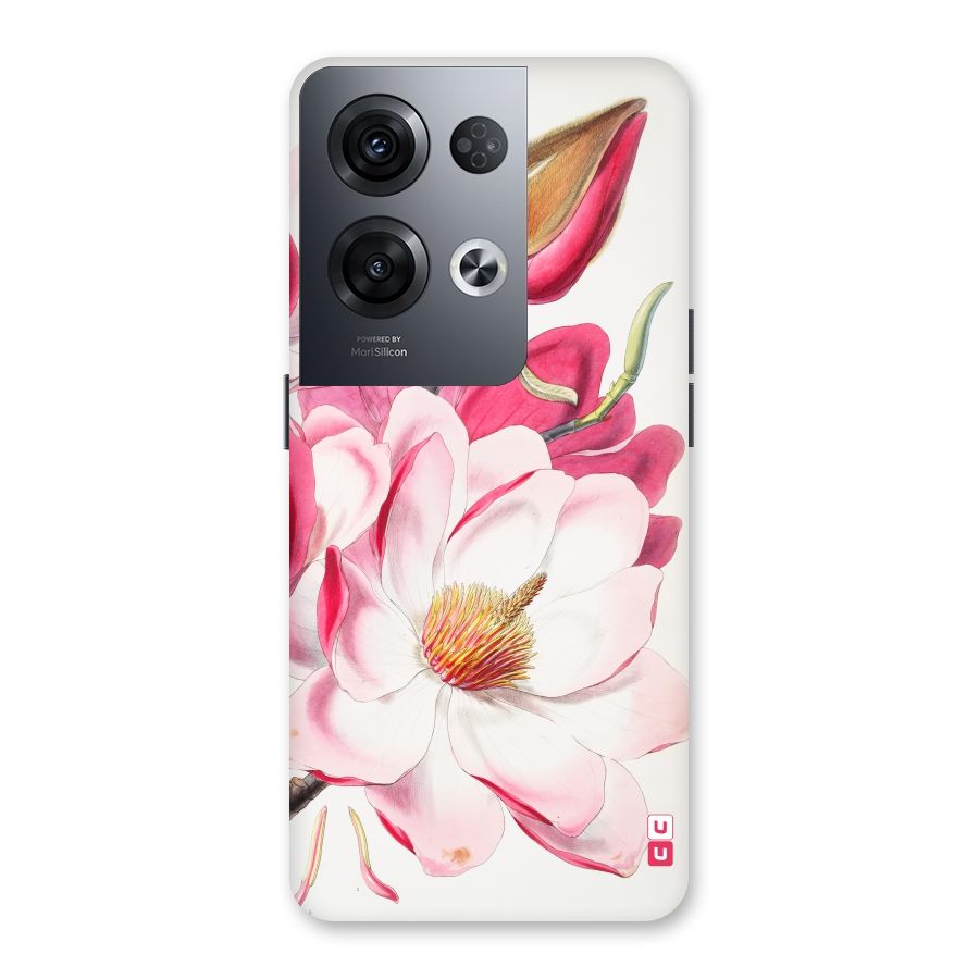 Pink Beautiful Flower Back Case for Oppo Reno8 Pro 5G
