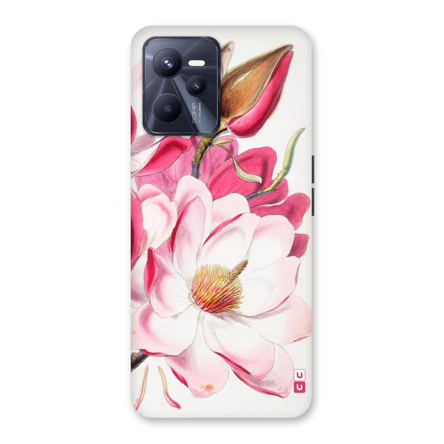 Pink Beautiful Flower Back Case for Realme C35