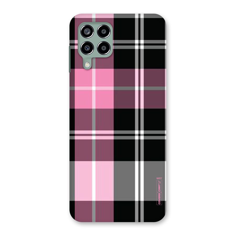 Pink Black Check Back Case for Galaxy M33
