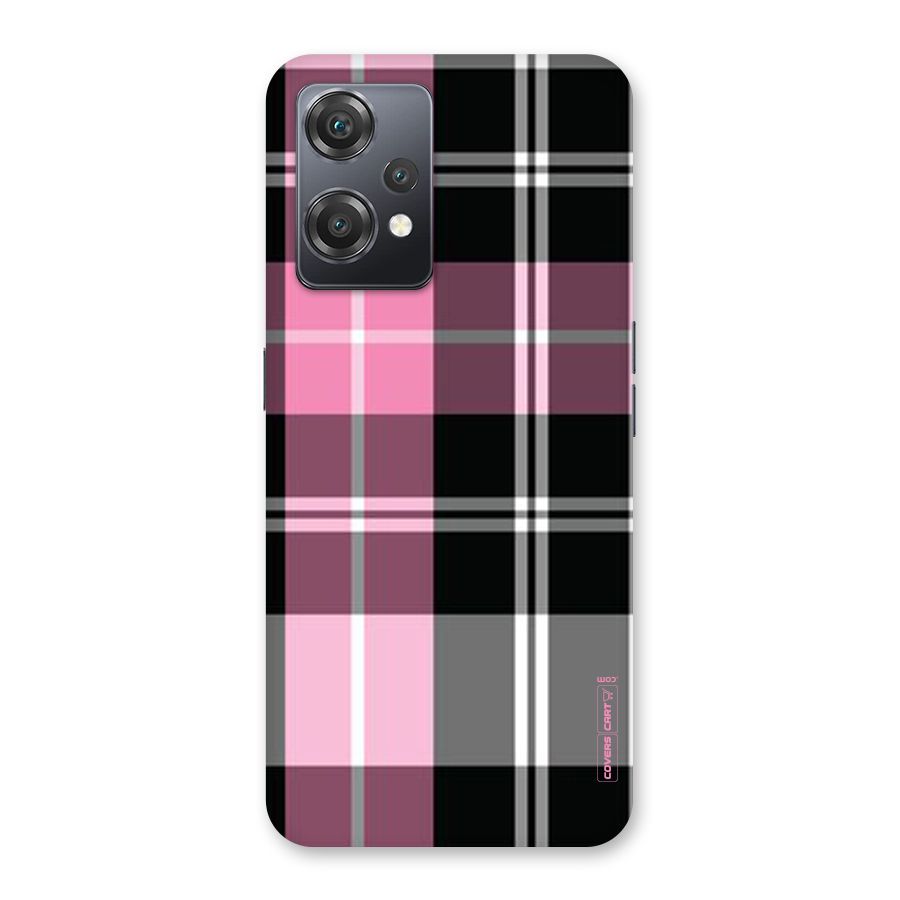 Pink Black Check Back Case for OnePlus Nord CE 2 Lite 5G