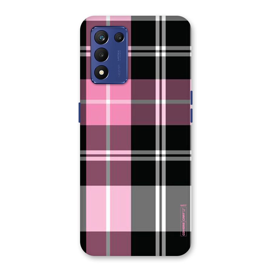 Pink Black Check Back Case for Realme 9 5G Speed