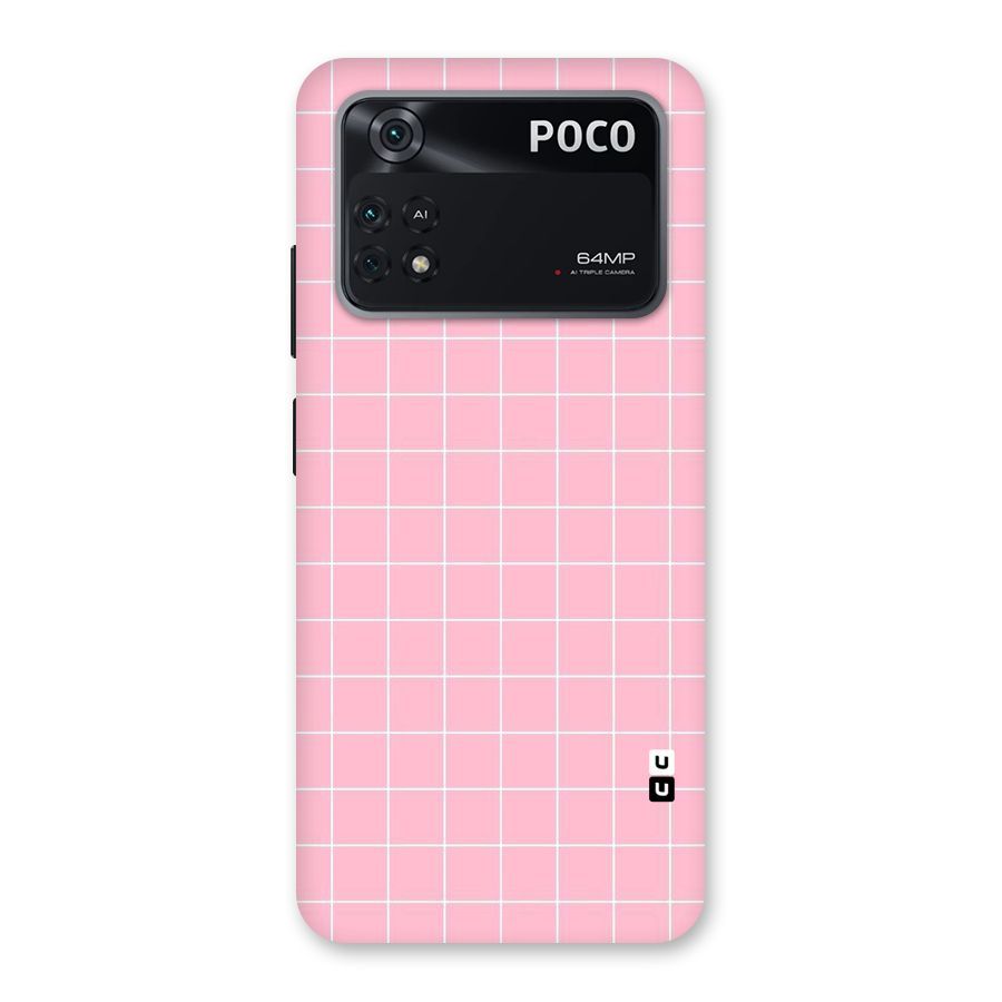 Pink Checks Back Case for Poco M4 Pro 4G