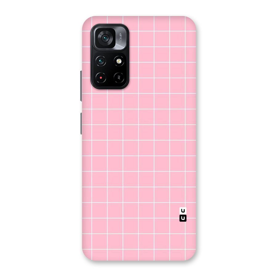 Pink Checks Back Case for Poco M4 Pro 5G