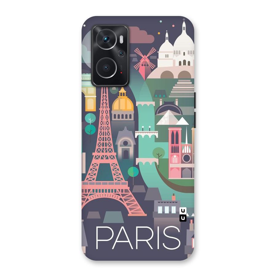 Pink Cute Tower Back Case for Oppo K10 4G