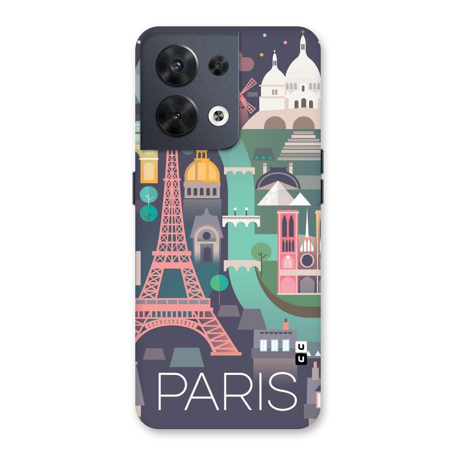 Pink Cute Tower Back Case for Oppo Reno8 5G