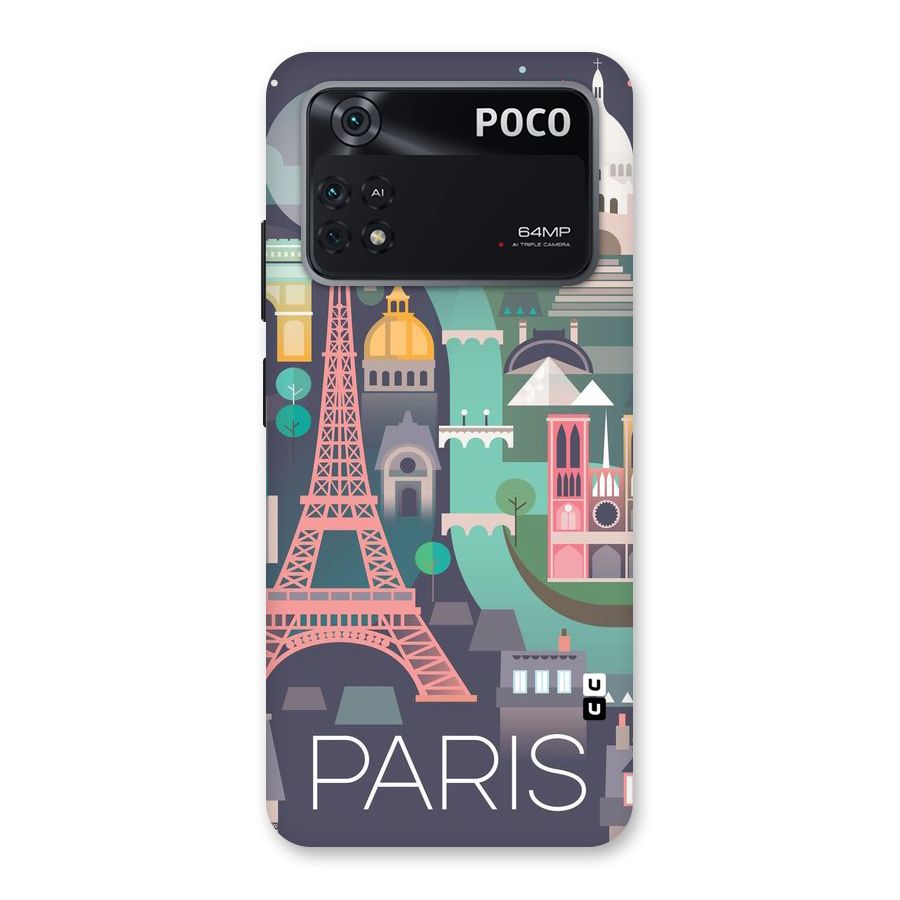 Pink Cute Tower Back Case for Poco M4 Pro 4G