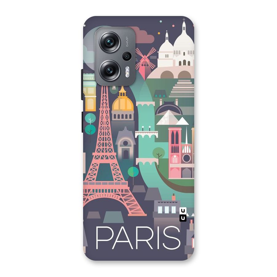 Pink Cute Tower Back Case for Redmi K50i