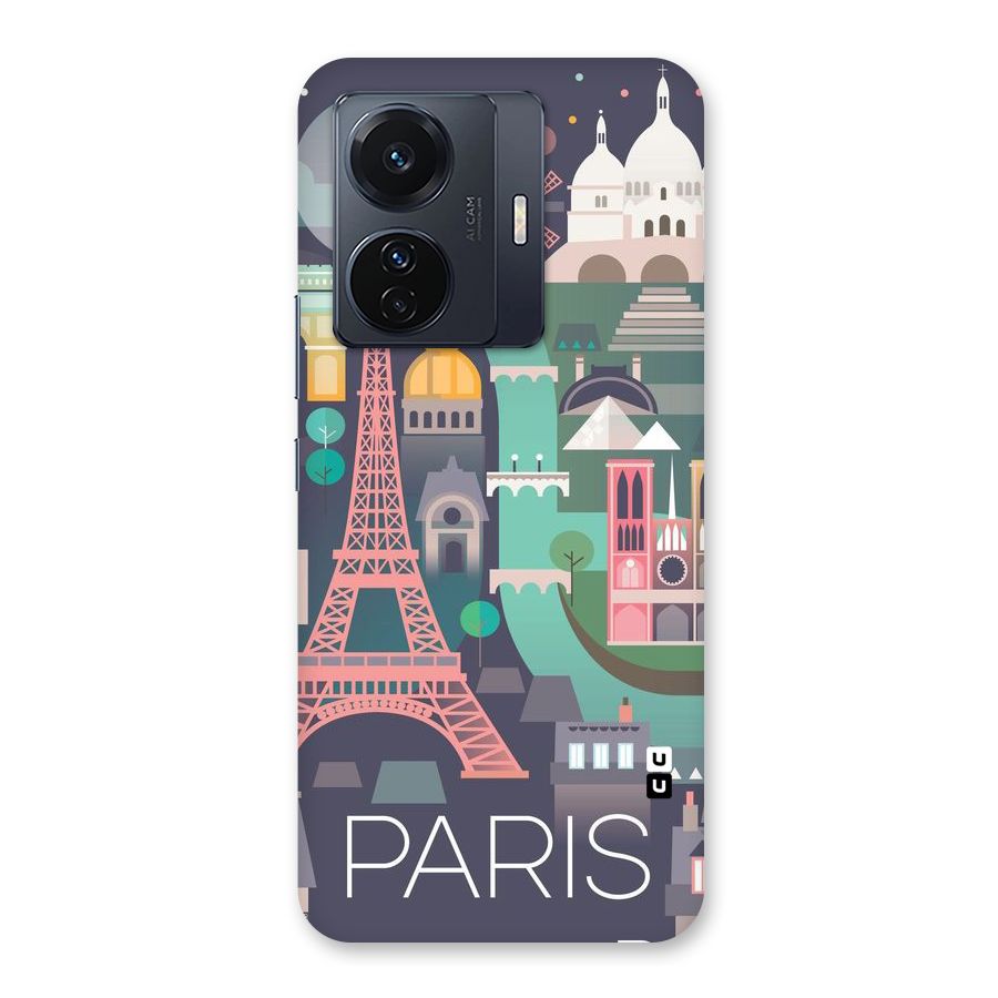 Pink Cute Tower Back Case for Vivo T1 Pro