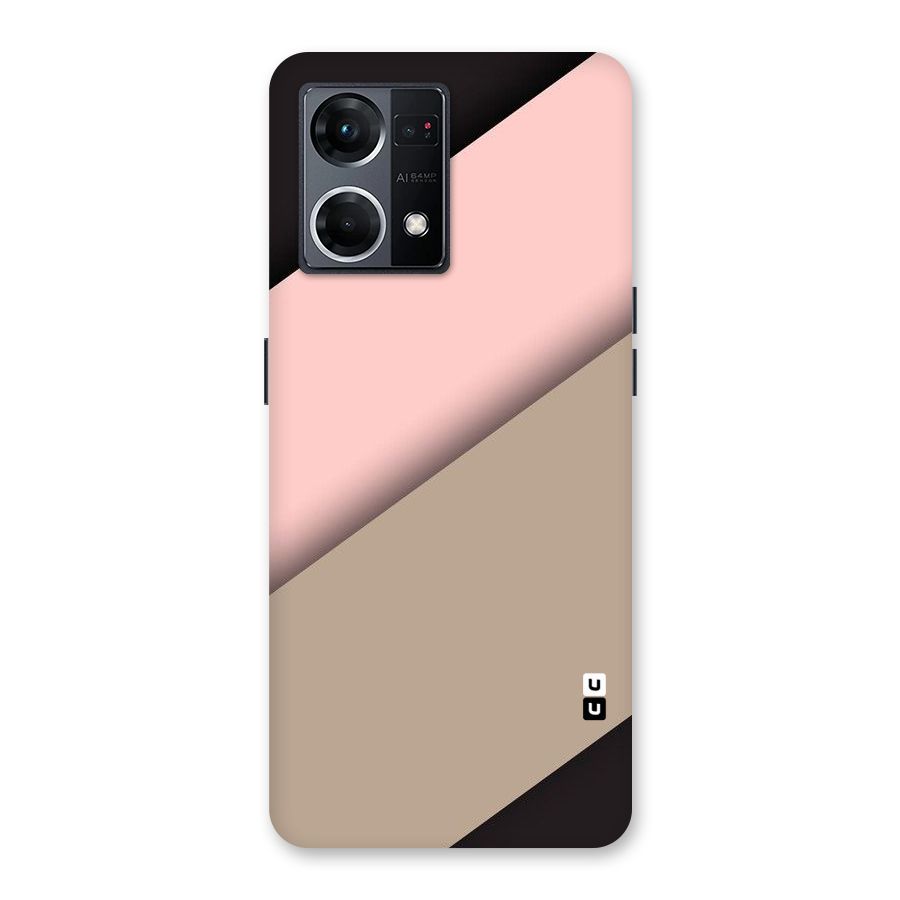 Pink Diagonal Glass Back Case for Oppo F21 Pro 5G