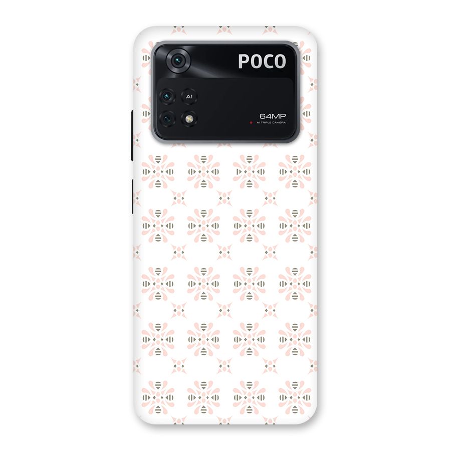 Pink Floral Pattern Back Case for Poco M4 Pro 4G