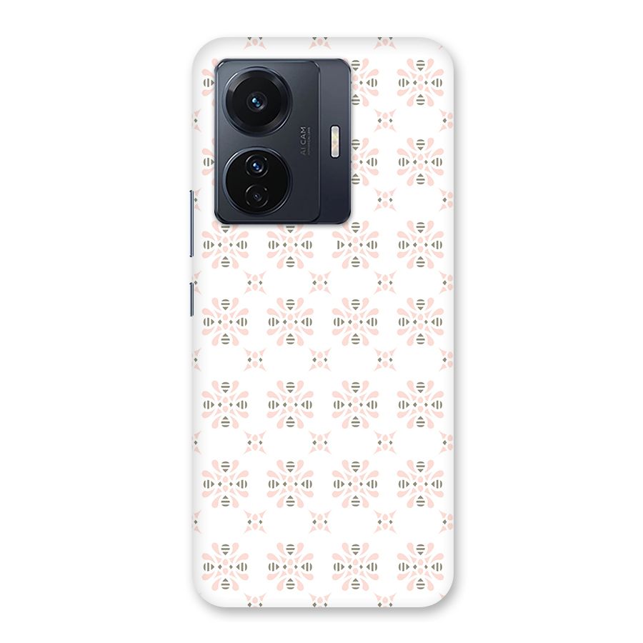 Pink Floral Pattern Back Case for Vivo T1 Pro