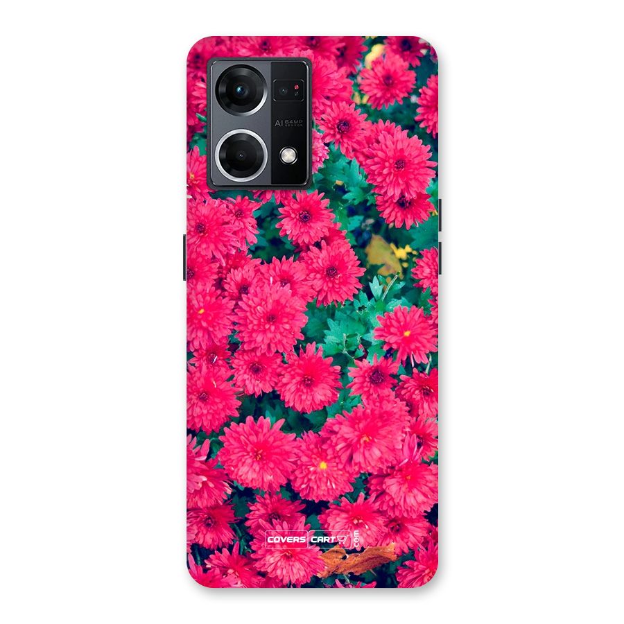Pink Flowers Glass Back Case for Oppo F21 Pro 5G